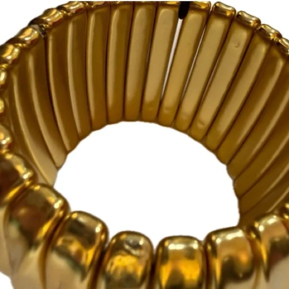 NWT ⚜️👑⚜️ House of Harlow 1960 Gorgeous Brushed Gold Toned Stretch Bracelet - Picture 4 of 5